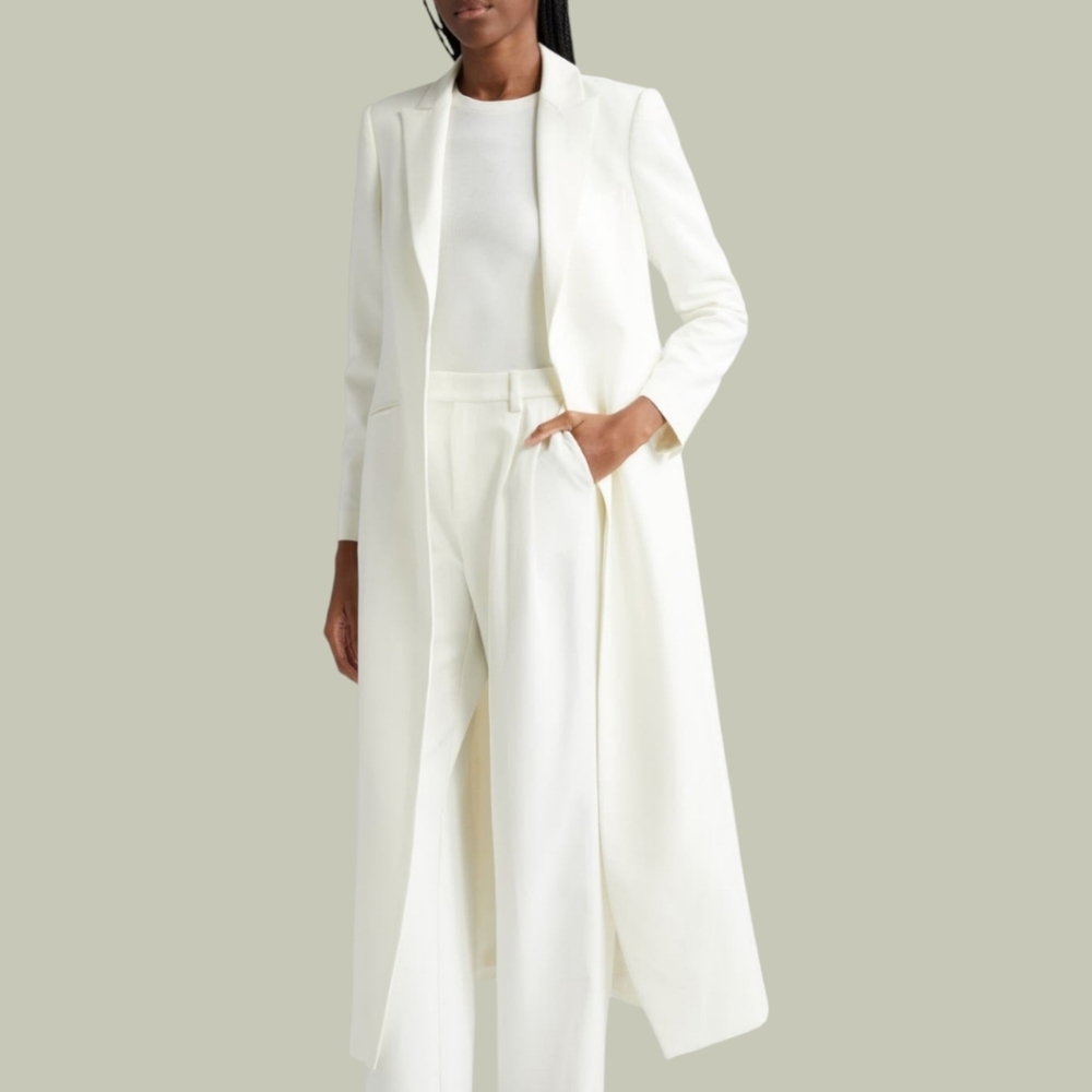 Favorite Daughter Cream Blazer Tailored Minimalist Design